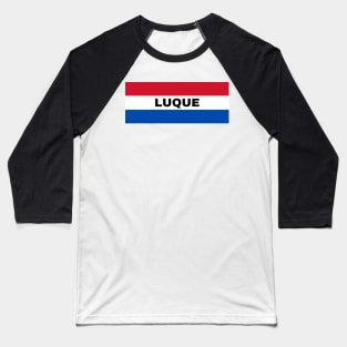 Luque City in Paraguay Flag Colors Baseball T-Shirt